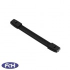 Black Plastic Strap Handle with Black End Caps 